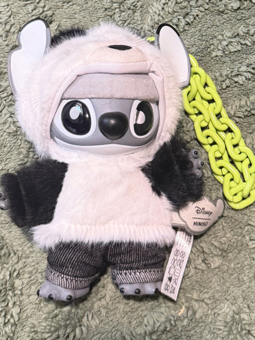Miniso panda stitch keychain